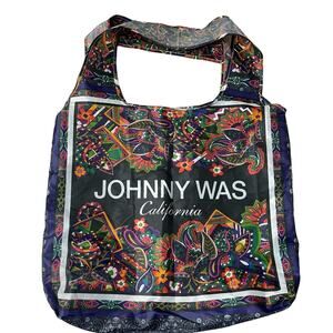Johnny Was California Eco Tote Bag Floral Multicolor Reusuable Handles Large